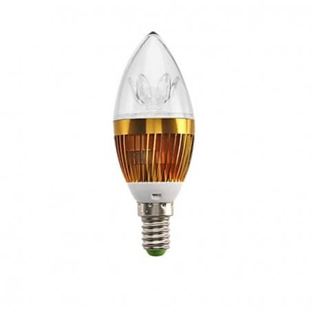 E14 3W Golden LED Candle Bulb Light 300LM 600